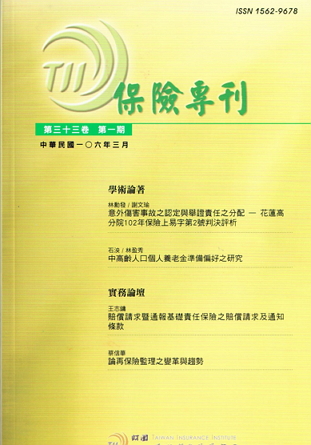 保險專刊第33卷第1期